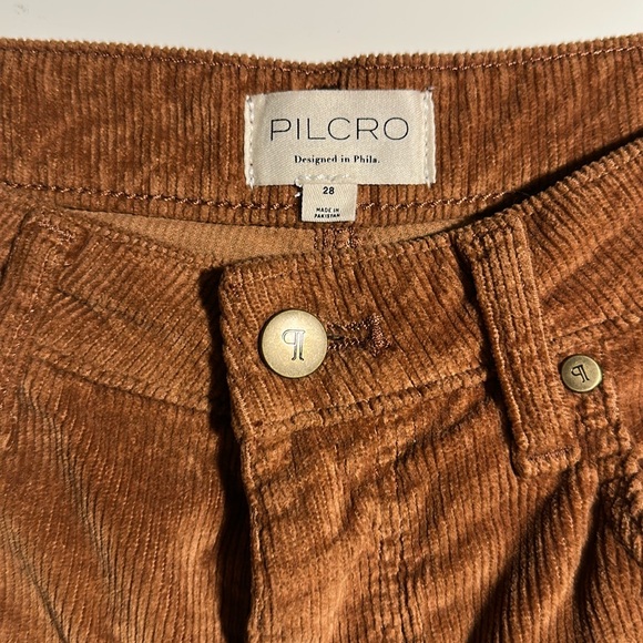 Anthropologie The Scotty Cuffed High Rise Straight Leg Jeans by Pilcro Corduroy - Picture 8 of 9